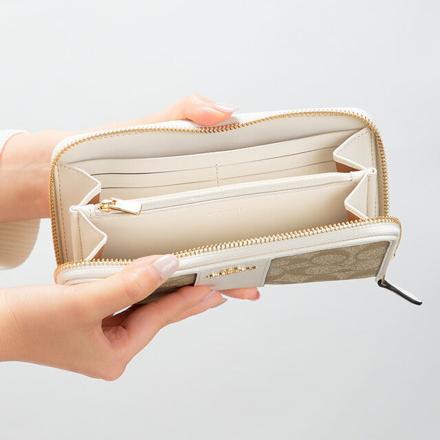 COACH コーチ 長財布 ★54630 ベージュ×ピンク★未使用自宅保管 楽天市場】コーチ COACH 長財布 54630 レディース 財布 ラウンド