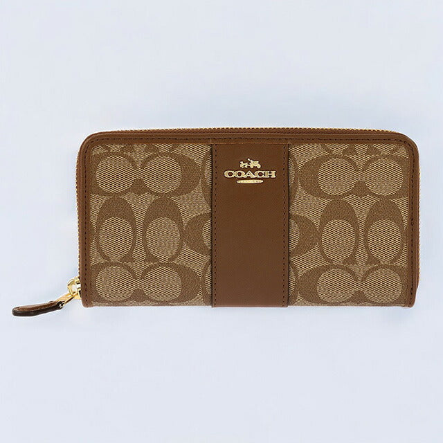 コーチ 長財布 レディース ブランド COACH シグネチャー 54630 IME74 1 ベージュ/ライトブラウン 54630-IME74-1