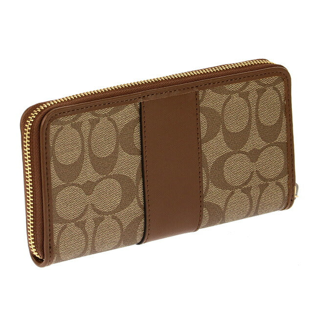 コーチ 長財布 レディース ブランド COACH シグネチャー 54630 IME74 1 ベージュ/ライトブラウン 54630-IME74-1