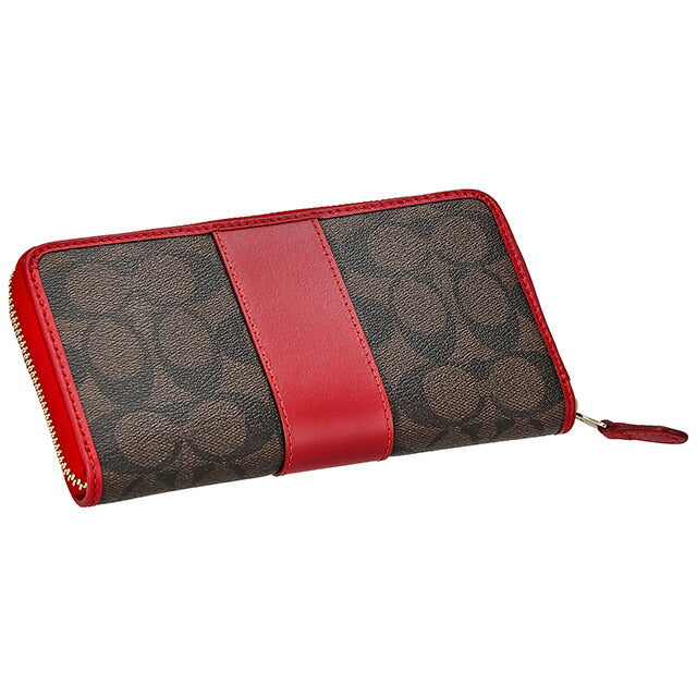 新品　COACH　コーチ長財布　トゥルーレッド 長財布 コーチ COACH コーチ 長財布 レディース COACH Wallet ラウンド