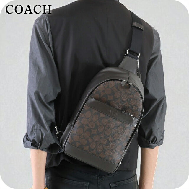 コーチ ボディバッグ メンズ ブランド COACH 54787 MA BR 1 ダークブラウン系 54787-MA-BR-1