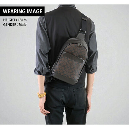 コーチ ボディバッグ メンズ ブランド COACH 54787 MA BR 1 ダークブラウン系 54787-MA-BR-1