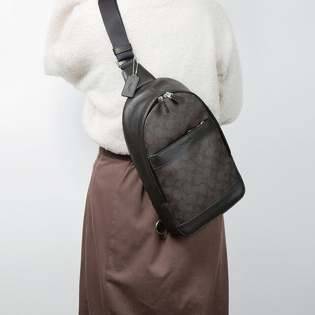 コーチ ボディバッグ メンズ ブランド COACH 54787 MA BR 1 ダークブラウン系 54787-MA-BR-1