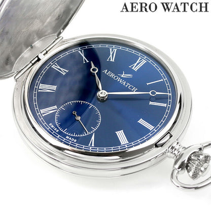 アエロウォッチ 手巻き 懐中時計 メンズ レディース ペンダントウォッチ AEROWATCH 55650 A908 アナログ ネイビー スイス製 記念品 プレゼント ギフト 55650-A908