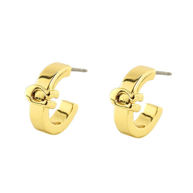 Coach earrings ladies brand COACH logo stud for both ears 560724GLD710 gold accessory 560724GLD710
