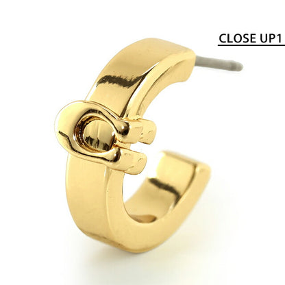 Coach earrings ladies brand COACH logo stud for both ears 560724GLD710 gold accessory 560724GLD710