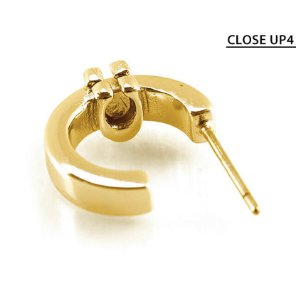 Coach earrings ladies brand COACH logo stud for both ears 560724GLD710 gold accessory 560724GLD710