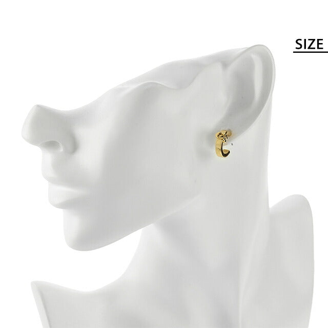 Coach earrings ladies brand COACH logo stud for both ears 560724GLD710 gold accessory 560724GLD710