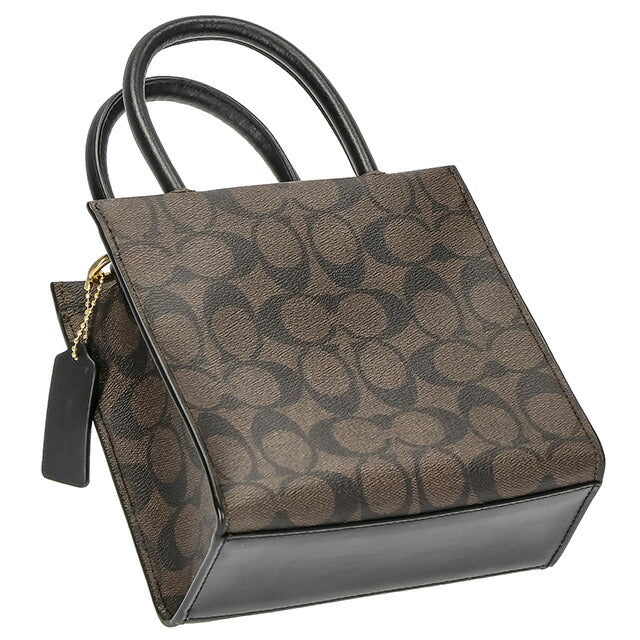コーチ ハンドバッグ レディース ブランド COACH シグネチャー 5693 IMAA8 1 ブラウン/ブラック 5693-IMAA8-1