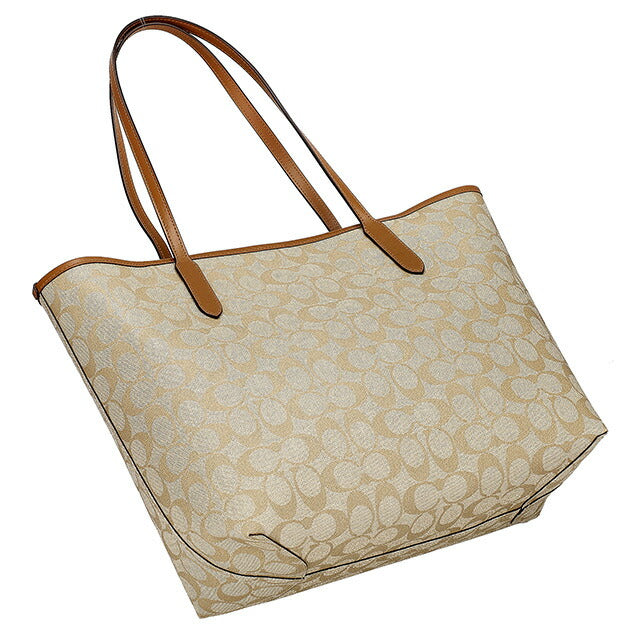 コーチ トートバッグ レディース ブランド COACH シグネチャー 5696 IMNLJ 1 ライトベージュ/ライトブラウン 5696-IMNLJ-1