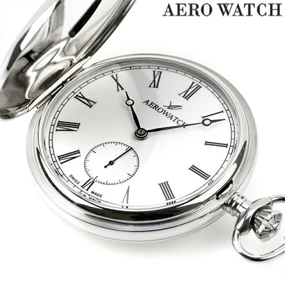 アエロウォッチ 手巻き 懐中時計 メンズ レディース ペンダントウォッチ AEROWATCH 57819 AA02 アナログ ホワイト 白 スイス製 記念品 プレゼント ギフト 57819-AA02