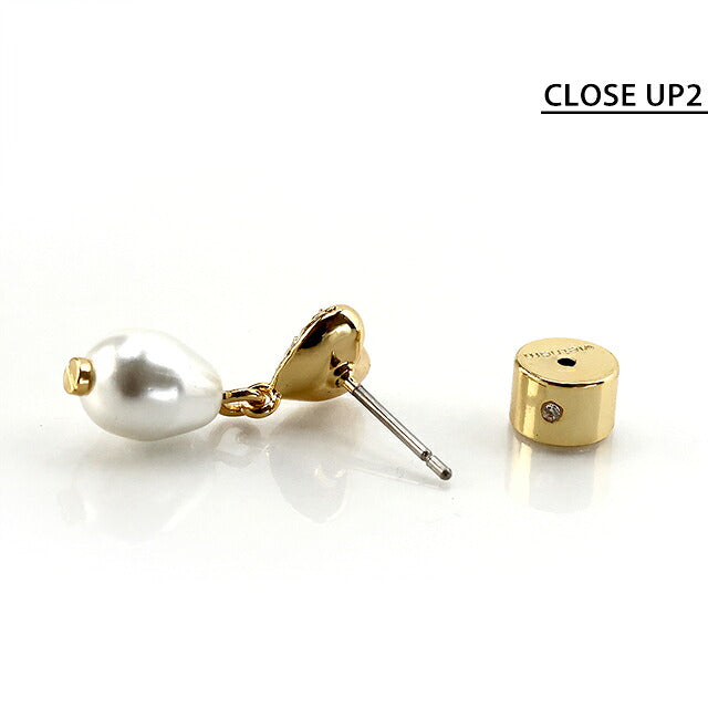 コーチ ピアス レディース ブランド COACH アイコニック パール ハート ドロップ ピアス スタッド 両耳用 581198GLD107 ゴールド アクセサリー 581198GLD107