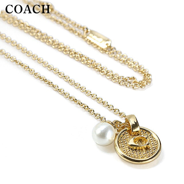 コーチ ネックレス レディース ブランド COACH シグネチャー C テクスチャード コイン 581274GLD710 ゴールド アクセサリー 581274GLD710
