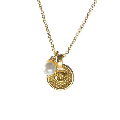 コーチ ネックレス レディース ブランド COACH シグネチャー C テクスチャード コイン 581274GLD710 ゴールド アクセサリー 581274GLD710