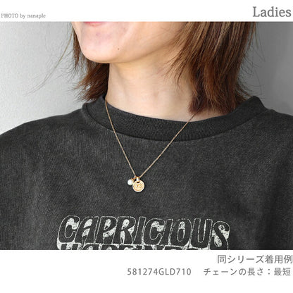 コーチ ネックレス レディース ブランド COACH シグネチャー C テクスチャード コイン 581274GLD710 ゴールド アクセサリー 581274GLD710