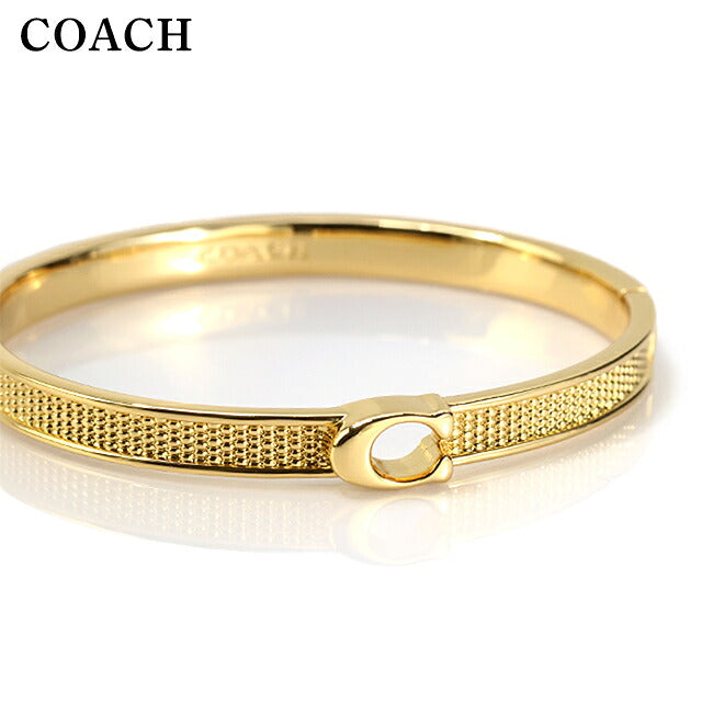 コーチ バングル レディース ブランド COACH シグネチャー C テクスチャード ブレスレット 581277GLD710 ゴールド アクセサリー 581277GLD710