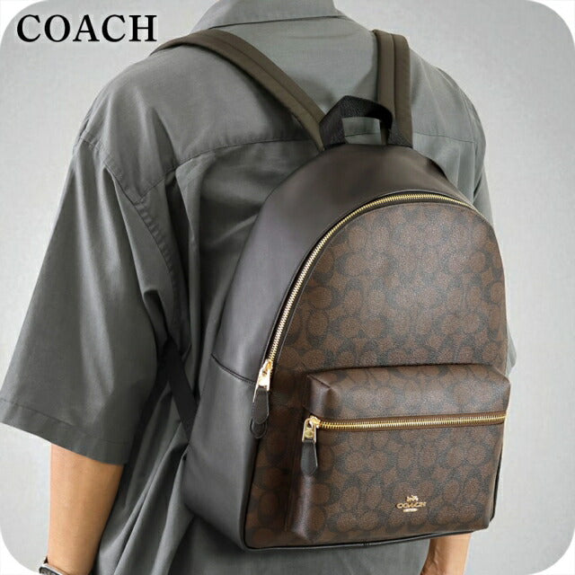 コーチ リュック メンズ レディース ブランド COACH シグネチャー 58314 IMAA8 1 ブラウン/ブラック 58314-IMAA8-1