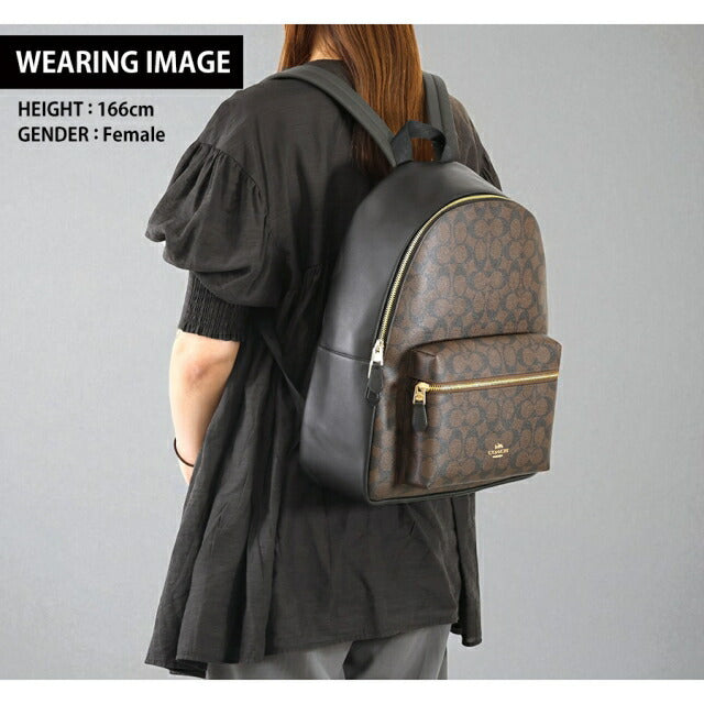 coach backpack medium size dimensions Coach Backpack Men's Women's Brand COACH Signature 58314 IMAA8 1 Brown – 腕時計のななぷれ