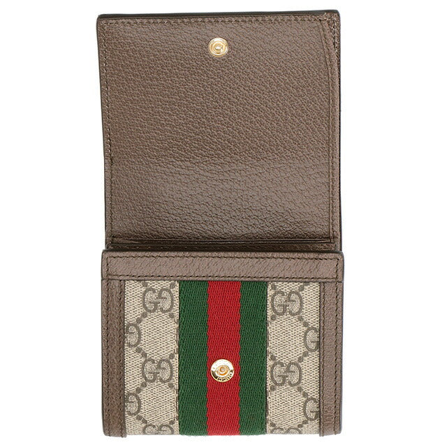 グッチ 三つ折り財布 レディース ブランド GUCCI 644334-96IWG 8745 ブラウン ウォレット 高級 おしゃれ プレゼント 実用的