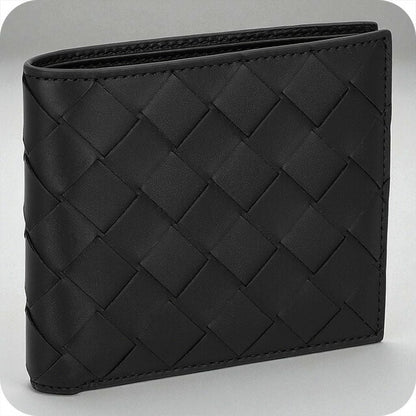ボッテガ・ヴェネタ 二つ折り財布 メンズ ブランド BOTTEGA VENETA 605721-V3US1 8803 ブラック 605721-V3US1-8803