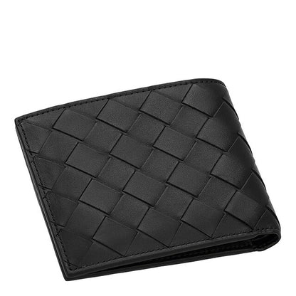 ボッテガ・ヴェネタ 二つ折り財布 メンズ ブランド BOTTEGA VENETA 605721-V3US1 8803 ブラック 605721-V3US1-8803