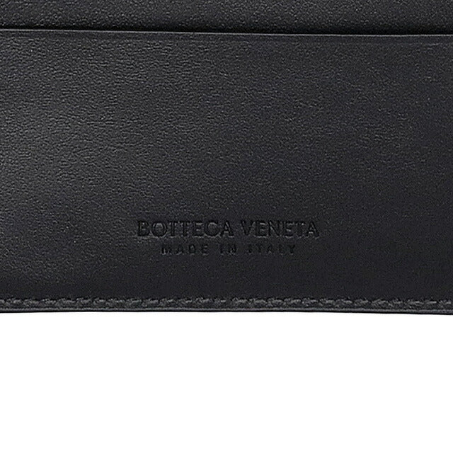 ボッテガ・ヴェネタ 二つ折り財布 メンズ ブランド BOTTEGA VENETA 605721-V3US1 8803 ブラック 605721-V3US1-8803
