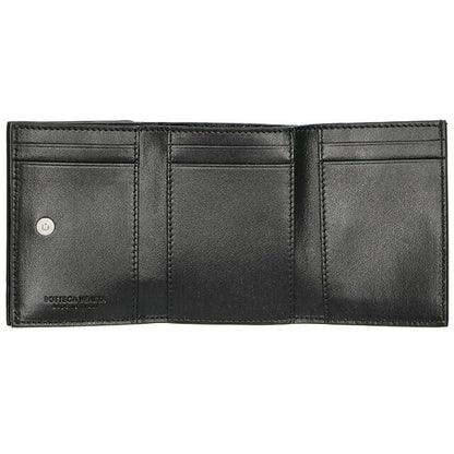 ボッテガ・ヴェネタ 三つ折り財布 メンズ ブランド BOTTEGA VENETA イントレチャート 609285 VCPP2 8803 ブラック 609285-VCPP2-8803