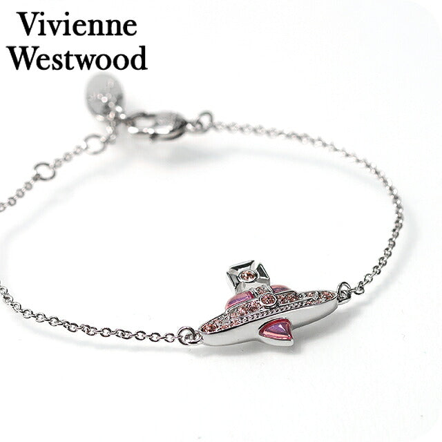 Vivienne Westwood 手链女装品牌 Vivienne Westwood 新款钻石心形 6102021T 02P686 银色粉色 6102021T-02P686
