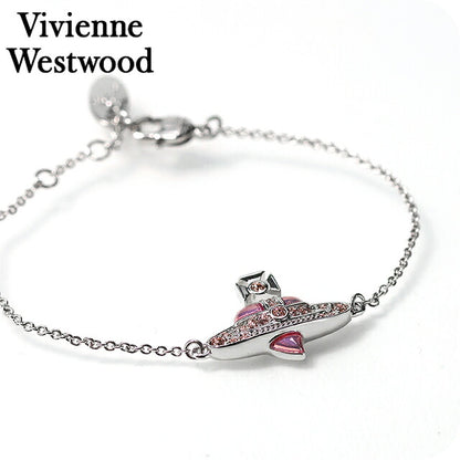 Vivienne Westwood 手链女装品牌 Vivienne Westwood 新款钻石心形 6102021T 02P686 银色粉色 6102021T-02P686
