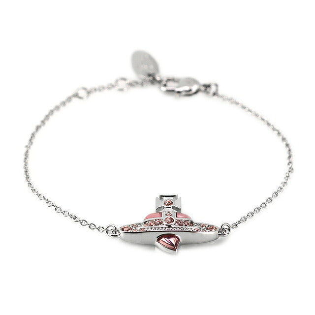 Vivienne Westwood 手链女装品牌 Vivienne Westwood 新款钻石心形 6102021T 02P686 银色粉色 6102021T-02P686