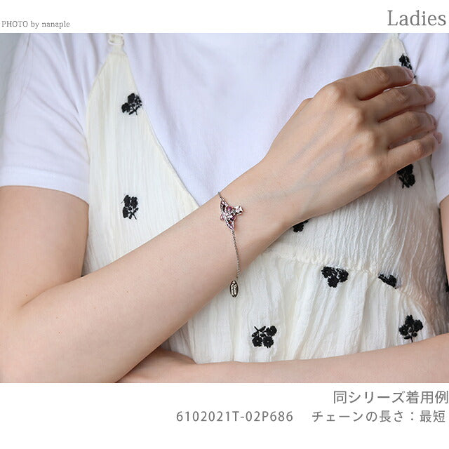 Vivienne Westwood 手链女装品牌 Vivienne Westwood 新款钻石心形 6102021T 02P686 银色粉色 6102021T-02P686