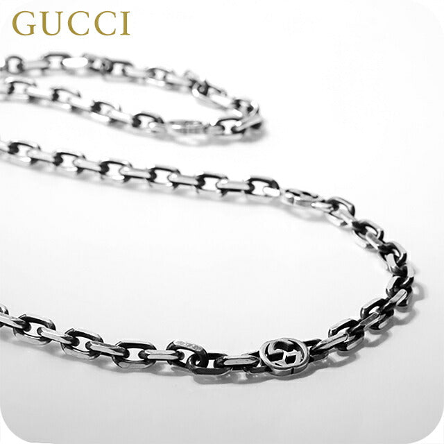 グッチ ネックレス メンズ レディース ブランド GUCCI インターロッキング ロゴ 616941 J8400 0811 シルバー アクセサリー 616941-J8400-0811