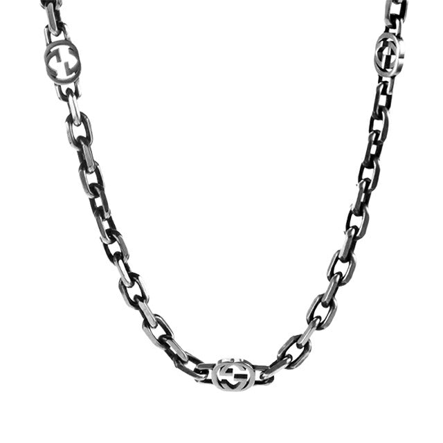 グッチ ネックレス メンズ レディース ブランド GUCCI インターロッキング ロゴ 616941 J8400 0811 シルバー アクセサリー 616941-J8400-0811