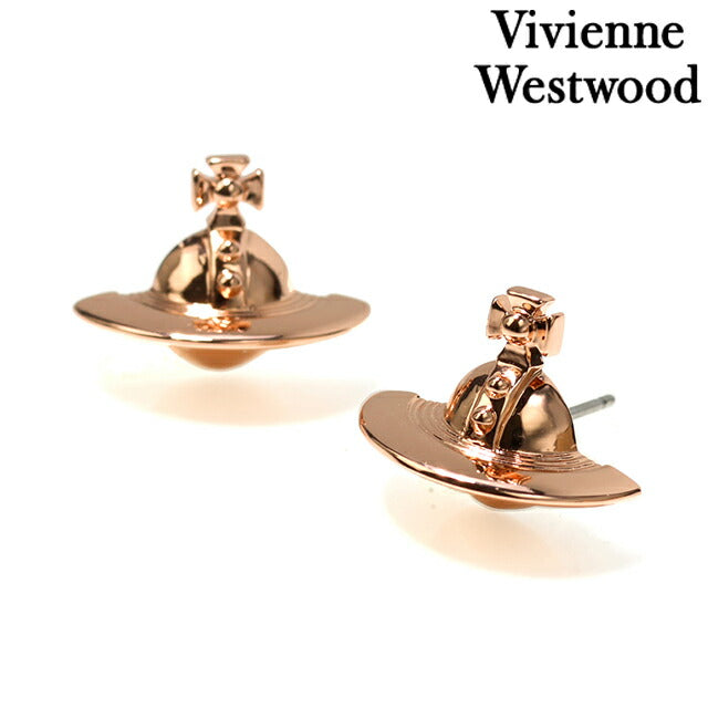 ヴィヴィアン ウエストウッド ピアス レディース ブランド Vivienne Westwood ロゴ スタッド 両耳用 62010038-G002 ピンクゴールド アクセ 62010038-G002