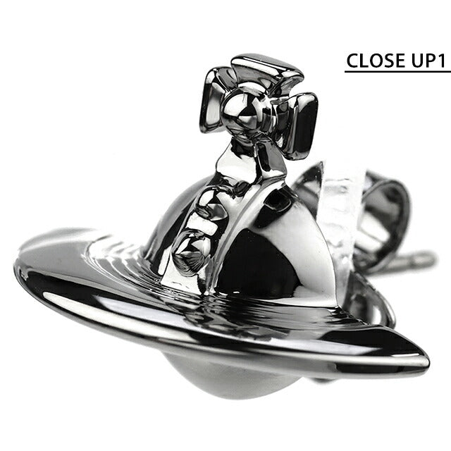 ヴィヴィアン ウエストウッド ピアス レディース ブランド Vivienne Westwood ロゴ スタッド 両耳用 62010038-S001 ガンメタル アクセ 62010038-S001