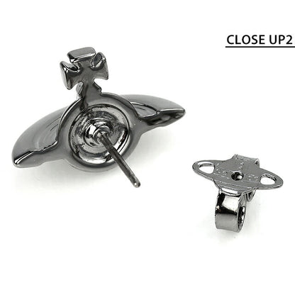 ヴィヴィアン ウエストウッド ピアス レディース ブランド Vivienne Westwood ロゴ スタッド 両耳用 62010038-S001 ガンメタル アクセ 62010038-S001