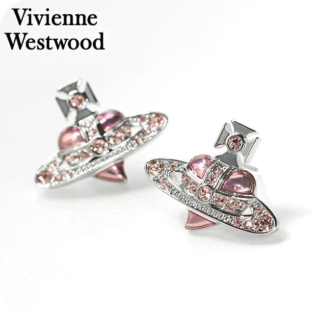 Vivienne Westwood 耳环女式品牌 Vivienne Westwood 新款双耳钻石心形耳钉 6201033K 02P686 6201033K-02P686