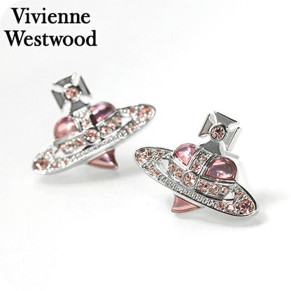 Vivienne Westwood 耳环女式品牌 Vivienne Westwood 新款双耳钻石心形耳钉 6201033K 02P686 6201033K-02P686