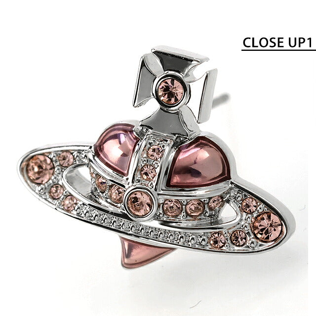 Vivienne Westwood 耳环女式品牌 Vivienne Westwood 新款双耳钻石心形耳钉 6201033K 02P686 6201033K-02P686