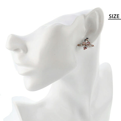 Vivienne Westwood 耳环女式品牌 Vivienne Westwood 新款双耳钻石心形耳钉 6201033K 02P686 6201033K-02P686