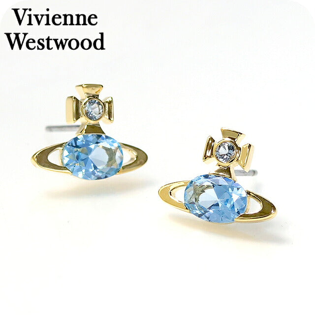 Vivienne Westwood 耳环女式品牌 Vivienne Westwood ALLIE 双耳耳钉 6201034P 02R849 金蓝色 6201034P-02R849