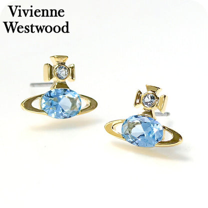 Vivienne Westwood 耳环女式品牌 Vivienne Westwood ALLIE 双耳耳钉 6201034P 02R849 金蓝色 6201034P-02R849