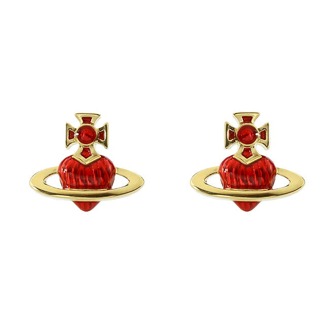Vivienne Westwood 耳环女式品牌 Vivienne Westwood FBIANNA 双耳耳钉 62010386 02R250 金红色 62010386-02R250