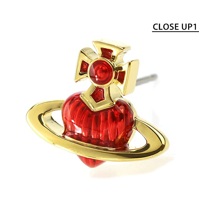 Vivienne Westwood 耳环女式品牌 Vivienne Westwood FBIANNA 双耳耳钉 62010386 02R250 金红色 62010386-02R250