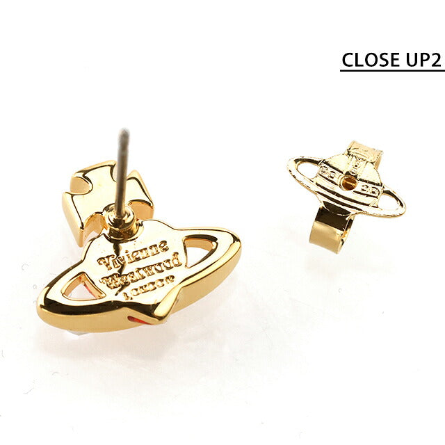 Vivienne Westwood 耳环女式品牌 Vivienne Westwood FBIANNA 双耳耳钉 62010386 02R250 金红色 62010386-02R250