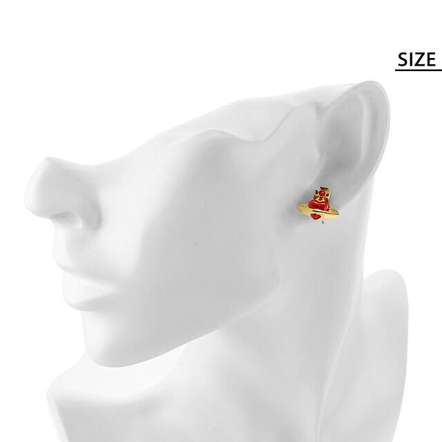 Vivienne Westwood 耳环女式品牌 Vivienne Westwood FBIANNA 双耳耳钉 62010386 02R250 金红色 62010386-02R250