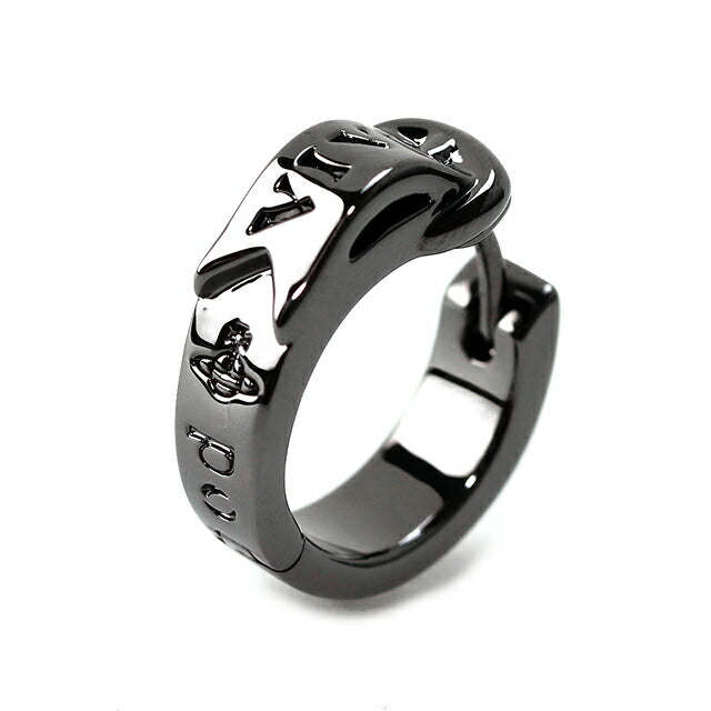 ヴィヴィアン ウエストウッド ピアス メンズ レディース ブランド ボビー 真鍮 フープ 片耳用 62030053-S001 ガンメタル アクセ 62030053-S001