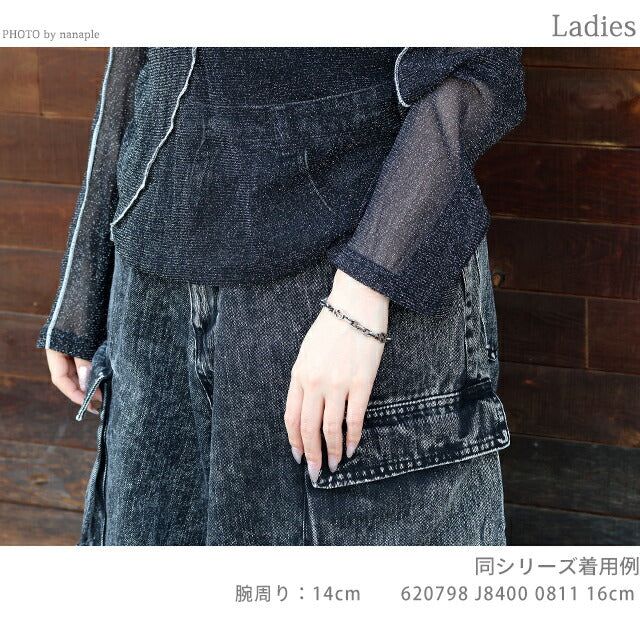 グッチ ブレスレット メンズ レディース ブランド GUCCI インターロッキング チェーン ロゴ 620798 J8400 0811 シルバー アクセサリー 620798-J8400-0811-16