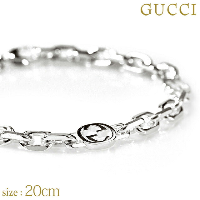 グッチ ブレスレット GUCCI インターロッキングG sterling silver メンズ レディース 620798 J8400 8106 シルバー アクセサリー 620798-J8400-8106-20