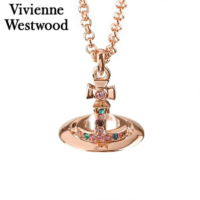 ヴィヴィアン ネックレス Vivienne Westwood プチオーブ ペンダント メンズ レディース 63020098-G002 ピンクゴールド アクセサリー 記念品 プレゼント ギフト 63020098-G002